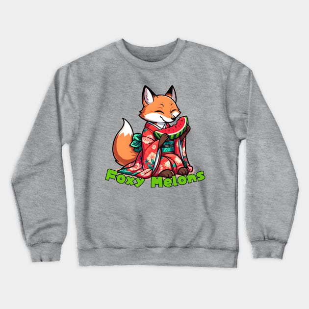 Foxy watermelon Crewneck Sweatshirt by Japanese Fever
